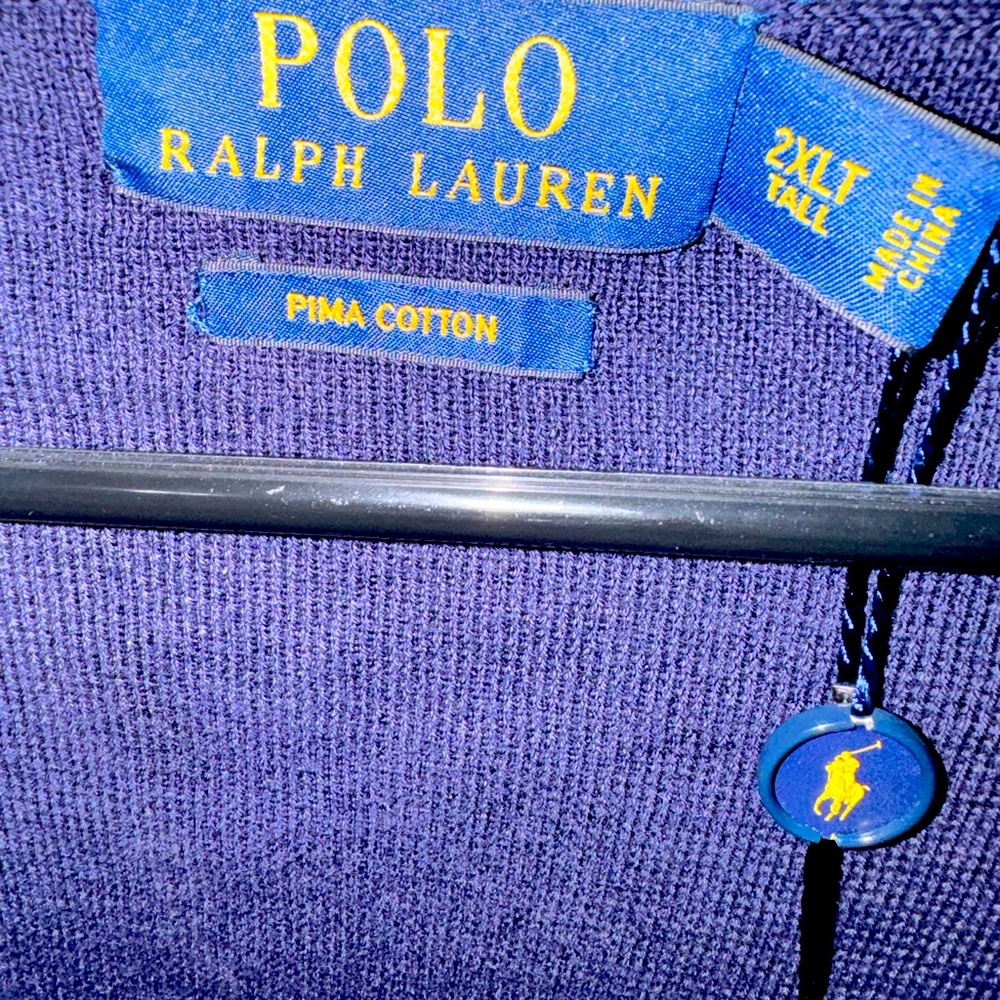 Polo Ralph Lauren Pima Cotton Sweater-2XLT Tall Brand New Blue